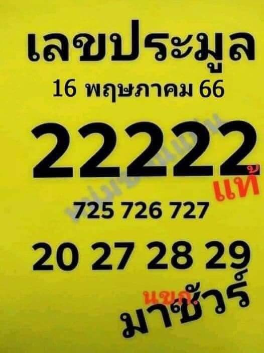 หวยเลขประมูล 16/5/66