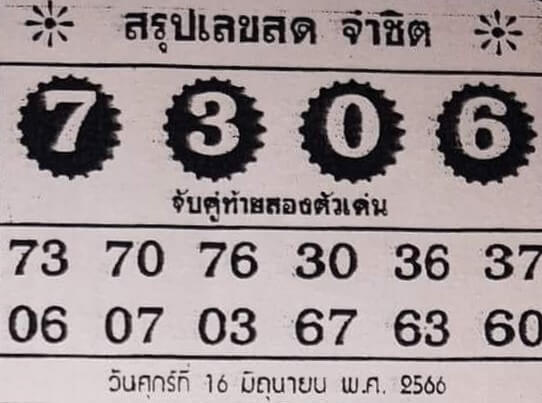 เลขหวยจ่าชิต 16-6-66