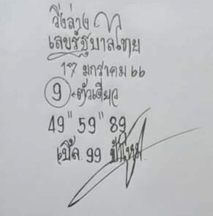 เลขหวยฟ้าใหม่ 16-6-66